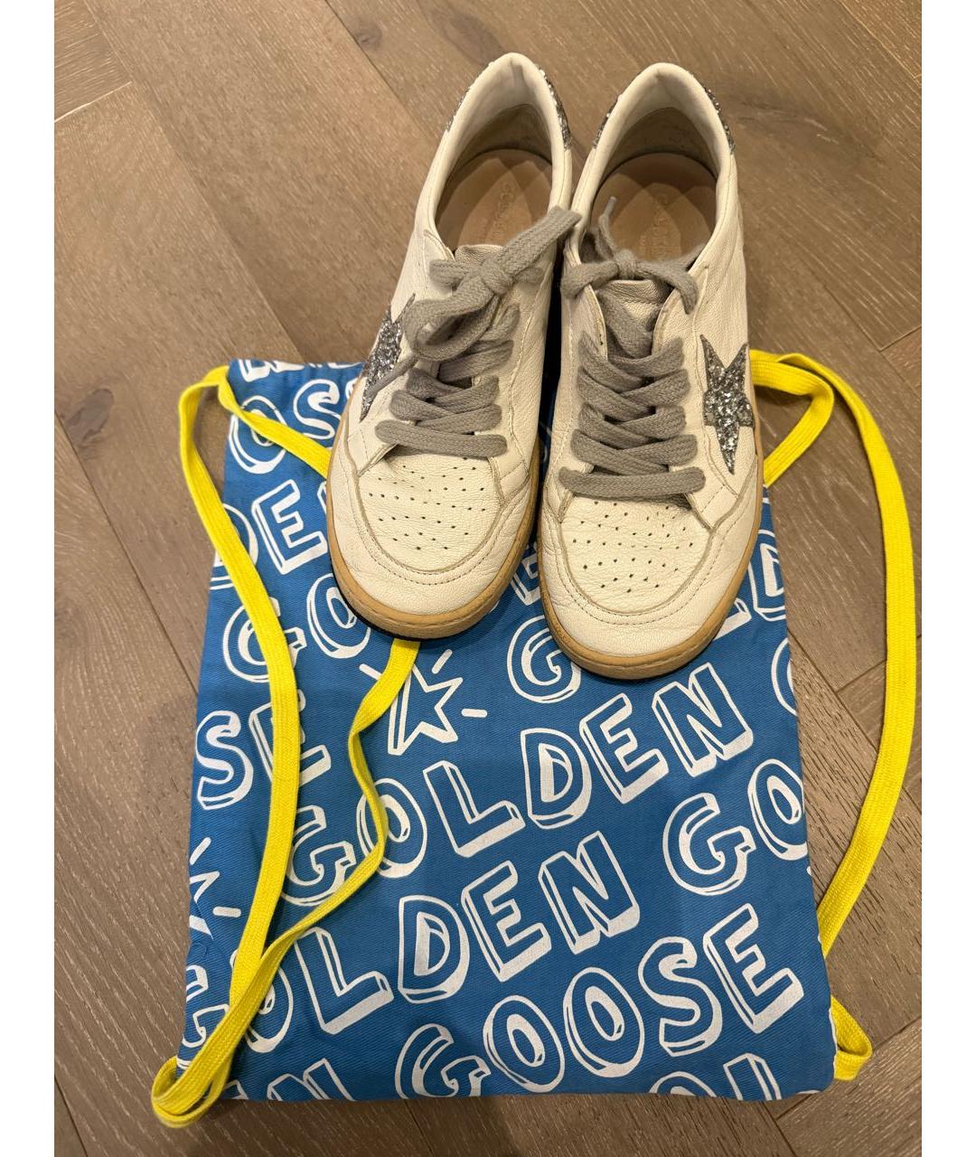 GOLDEN GOOSE DELUXE BRAND Белые кожаные кеды, фото 5