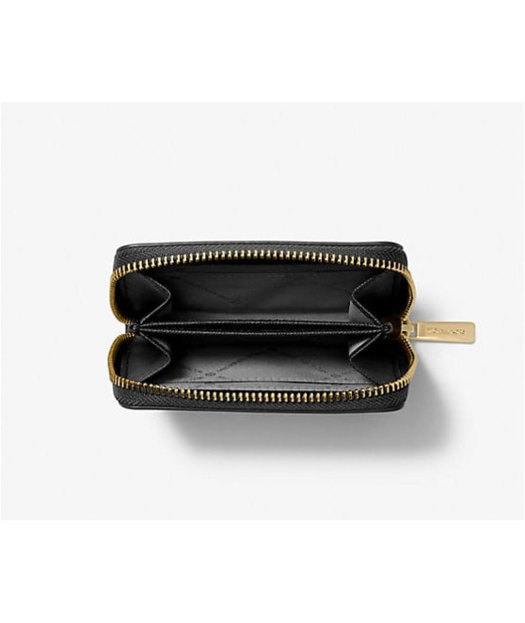 MICHAEL KORS Черный кожаный кошелек, фото 3