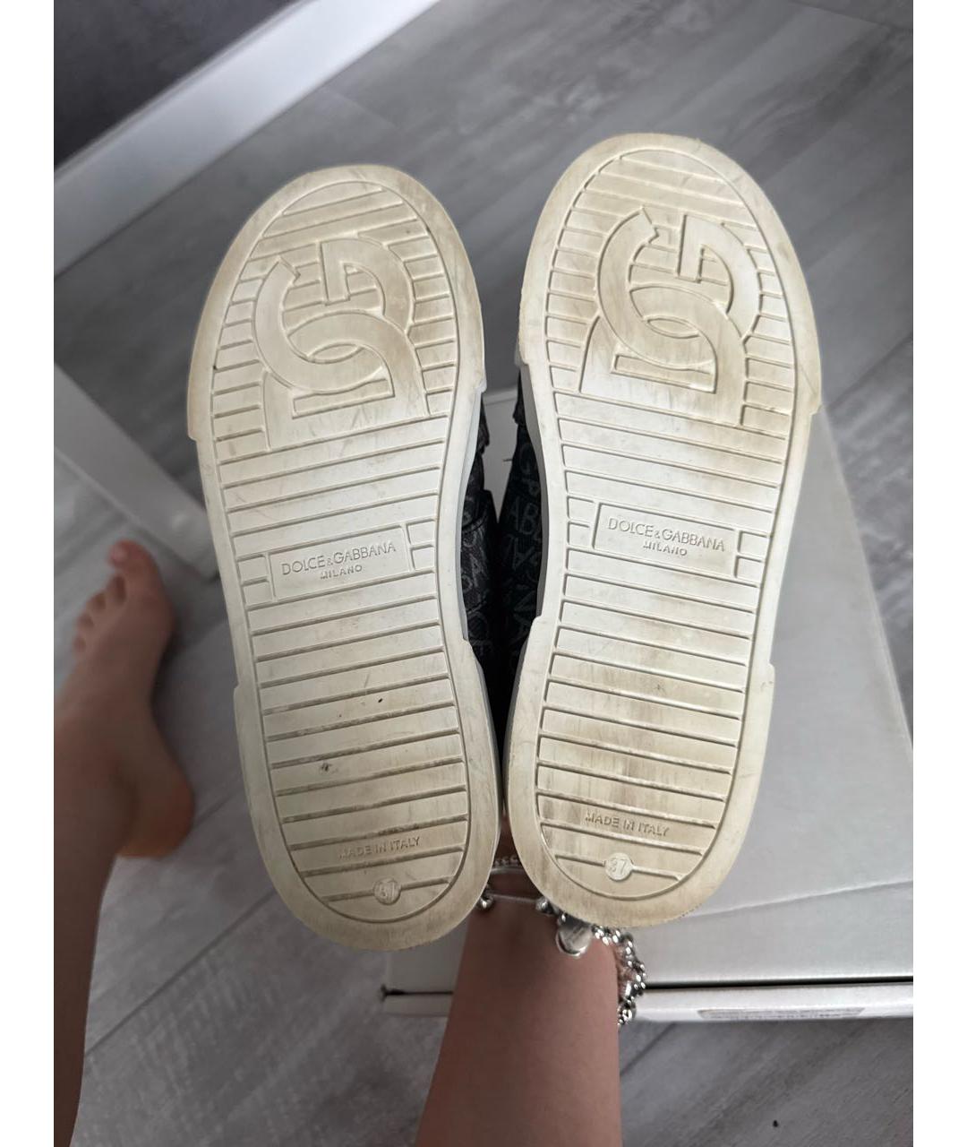 DOLCE&GABBANA Черные кеды, фото 7