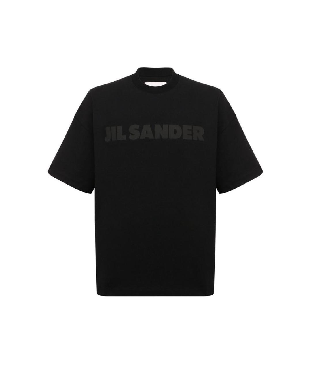 JIL SANDER Черная хлопковая футболка, фото 1