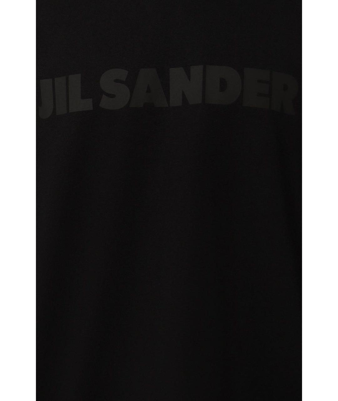 JIL SANDER Черная хлопковая футболка, фото 4