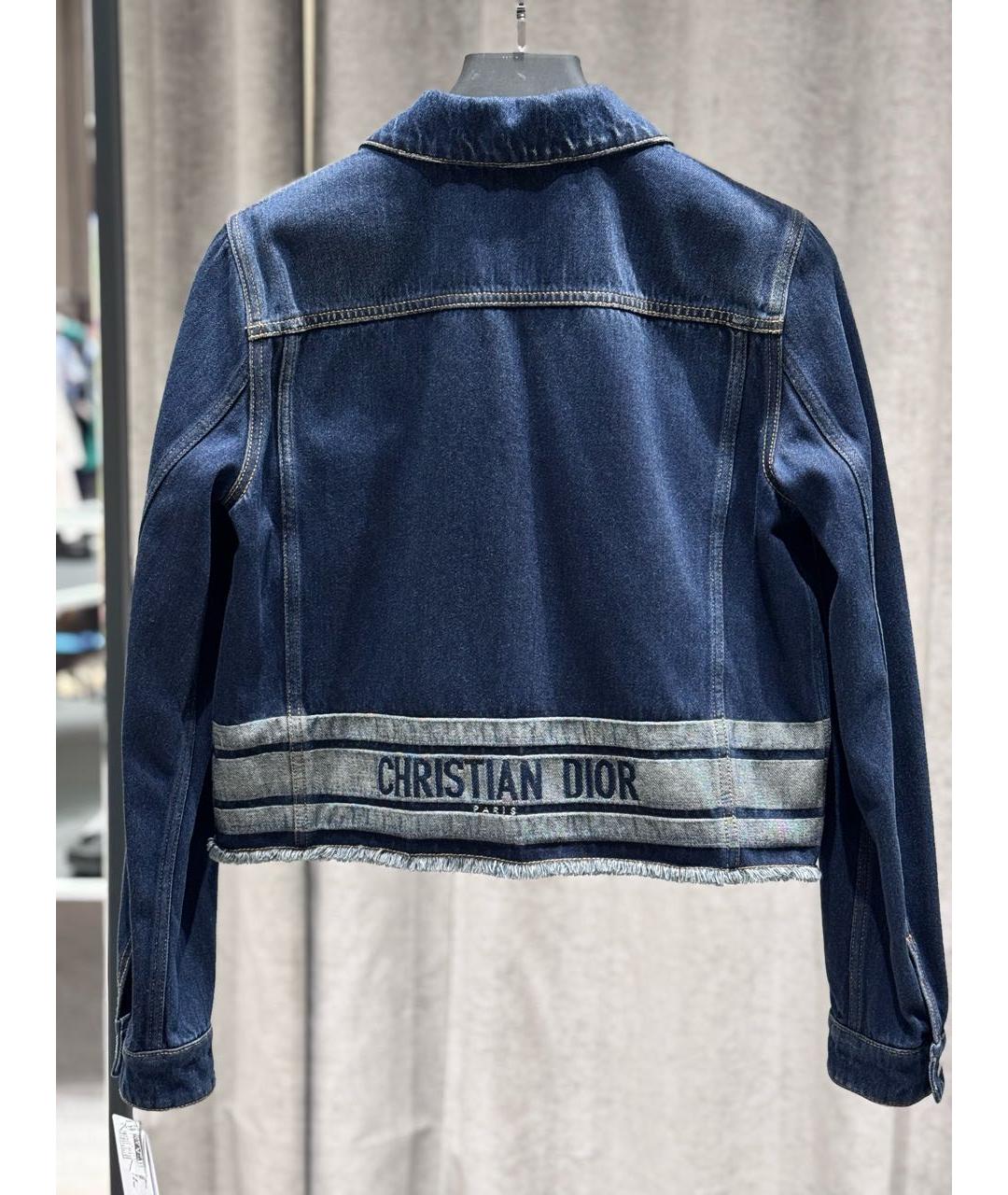 CHRISTIAN DIOR Темно-синяя деним куртка, фото 3