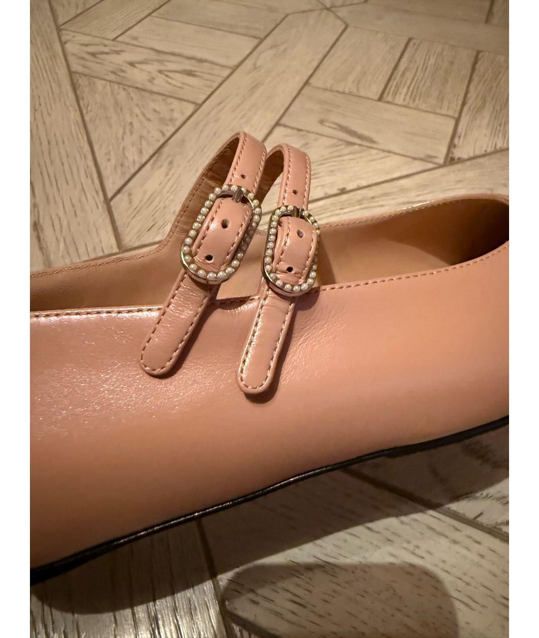 CHANEL Бежевые кожаные балетки, фото 3