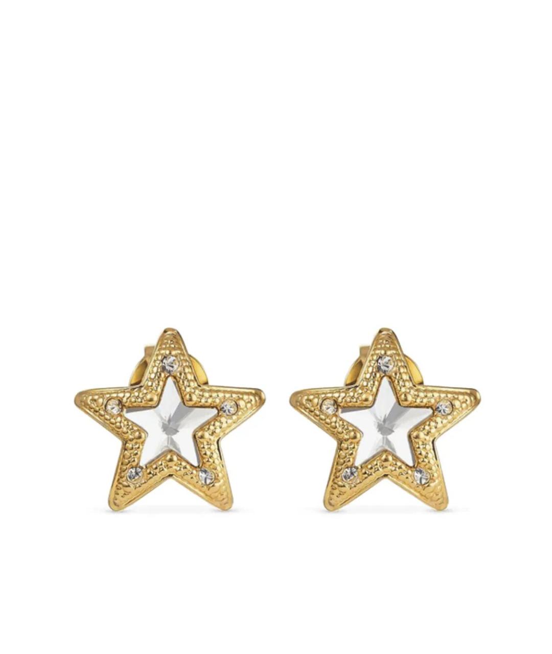 JIMMY CHOO Золотые металлические серьги, фото 1