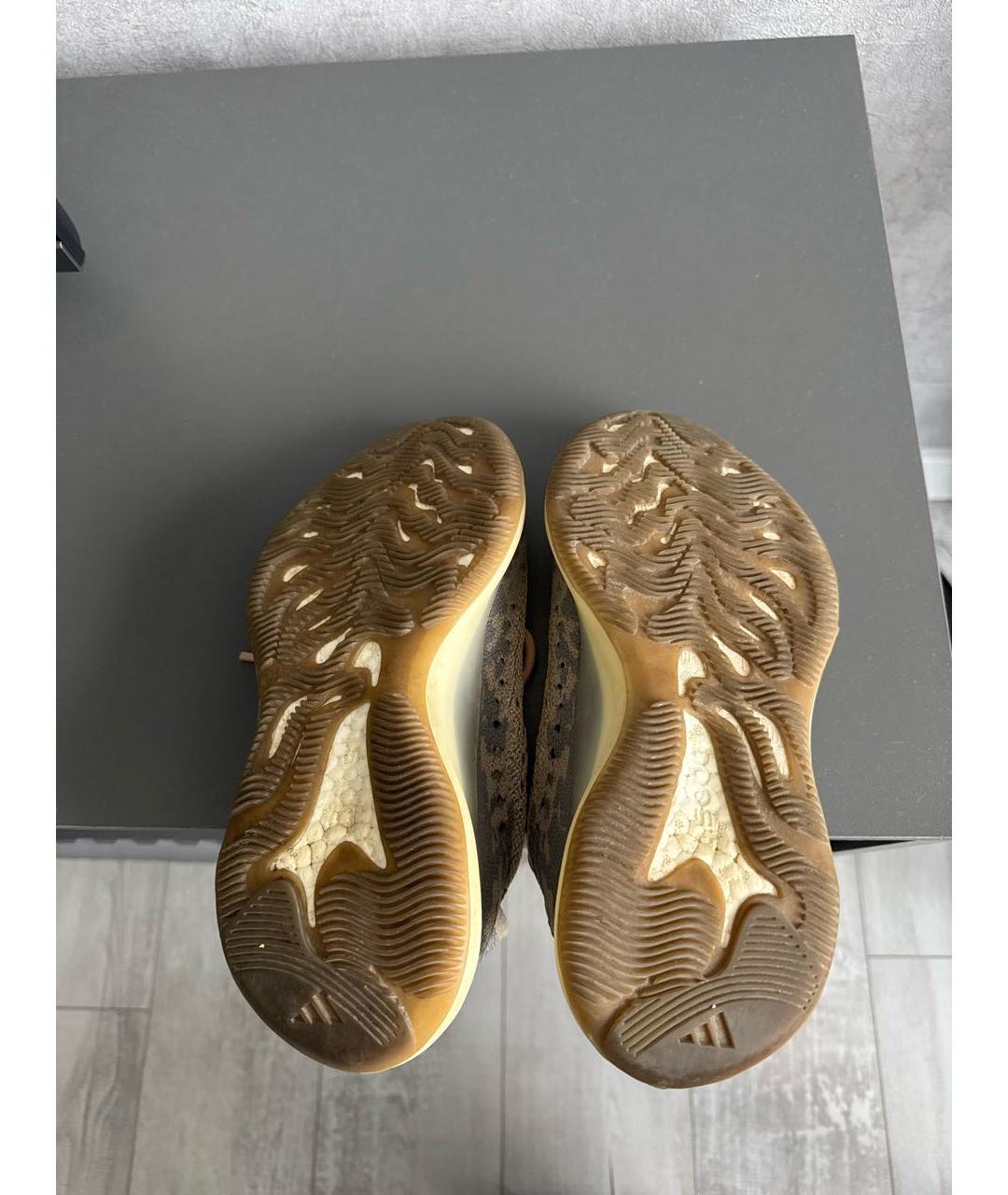 YEEZY Коричневые текстильные кроссовки, фото 6