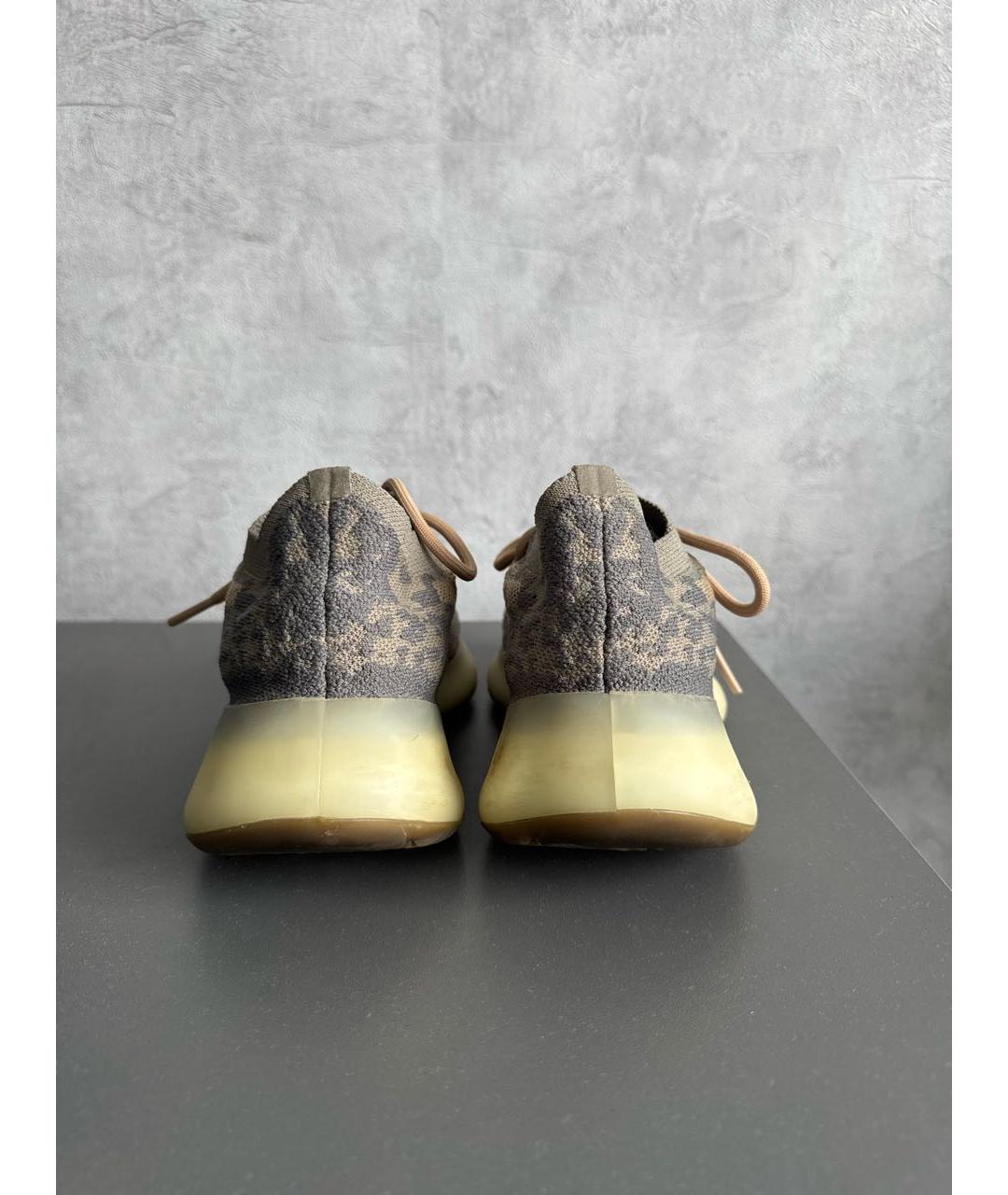 YEEZY Коричневые текстильные кроссовки, фото 4