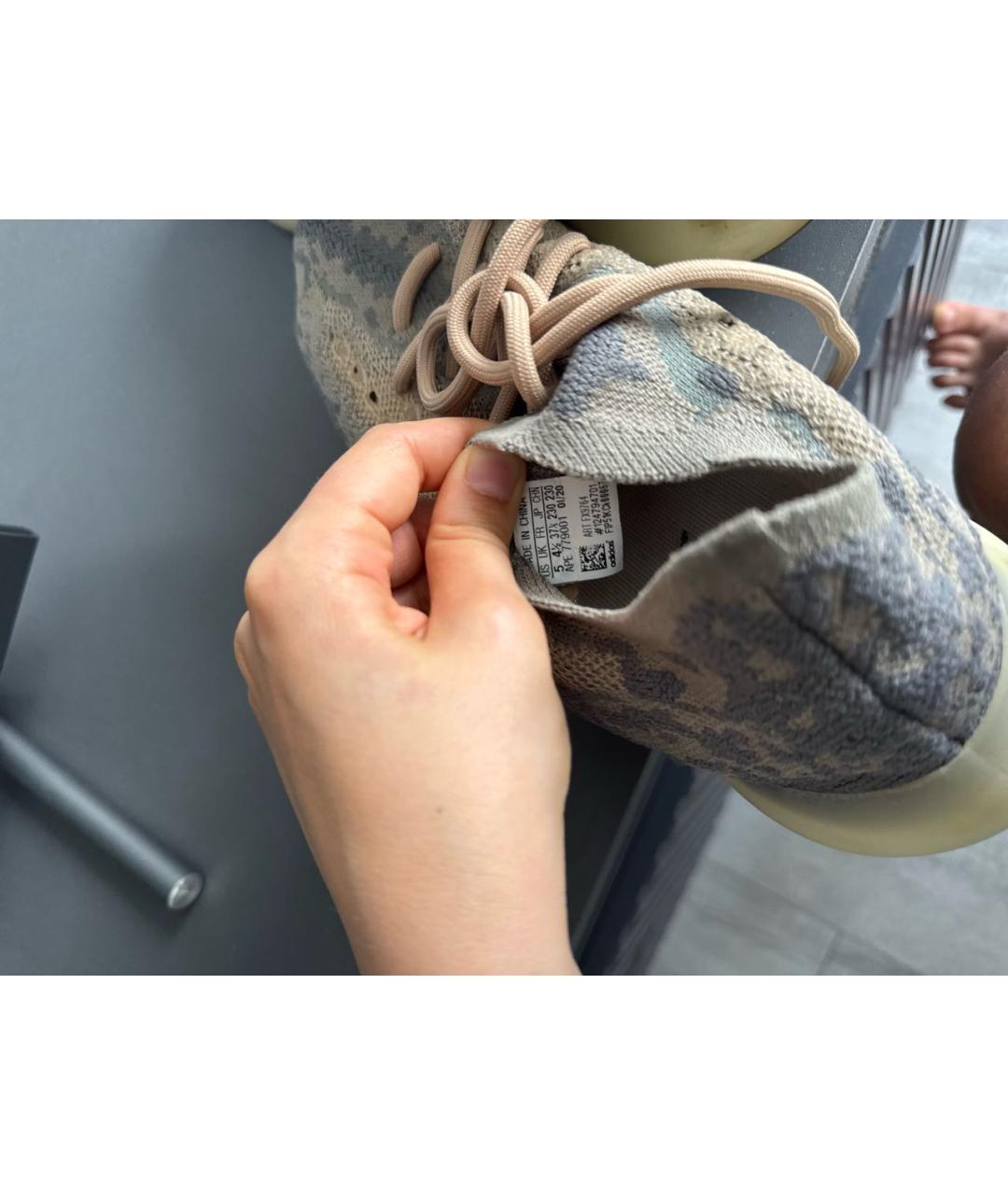YEEZY Коричневые текстильные кроссовки, фото 7