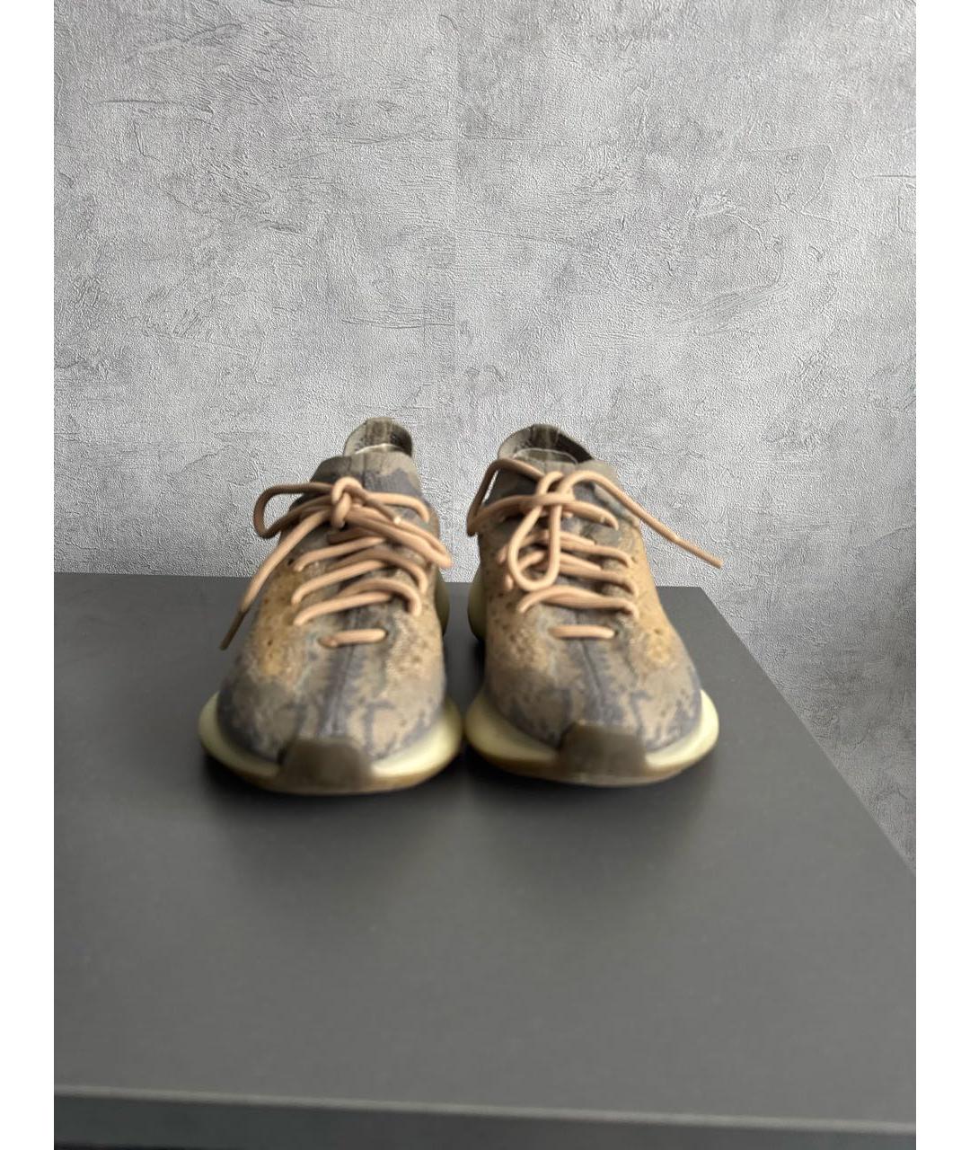 YEEZY Коричневые текстильные кроссовки, фото 2