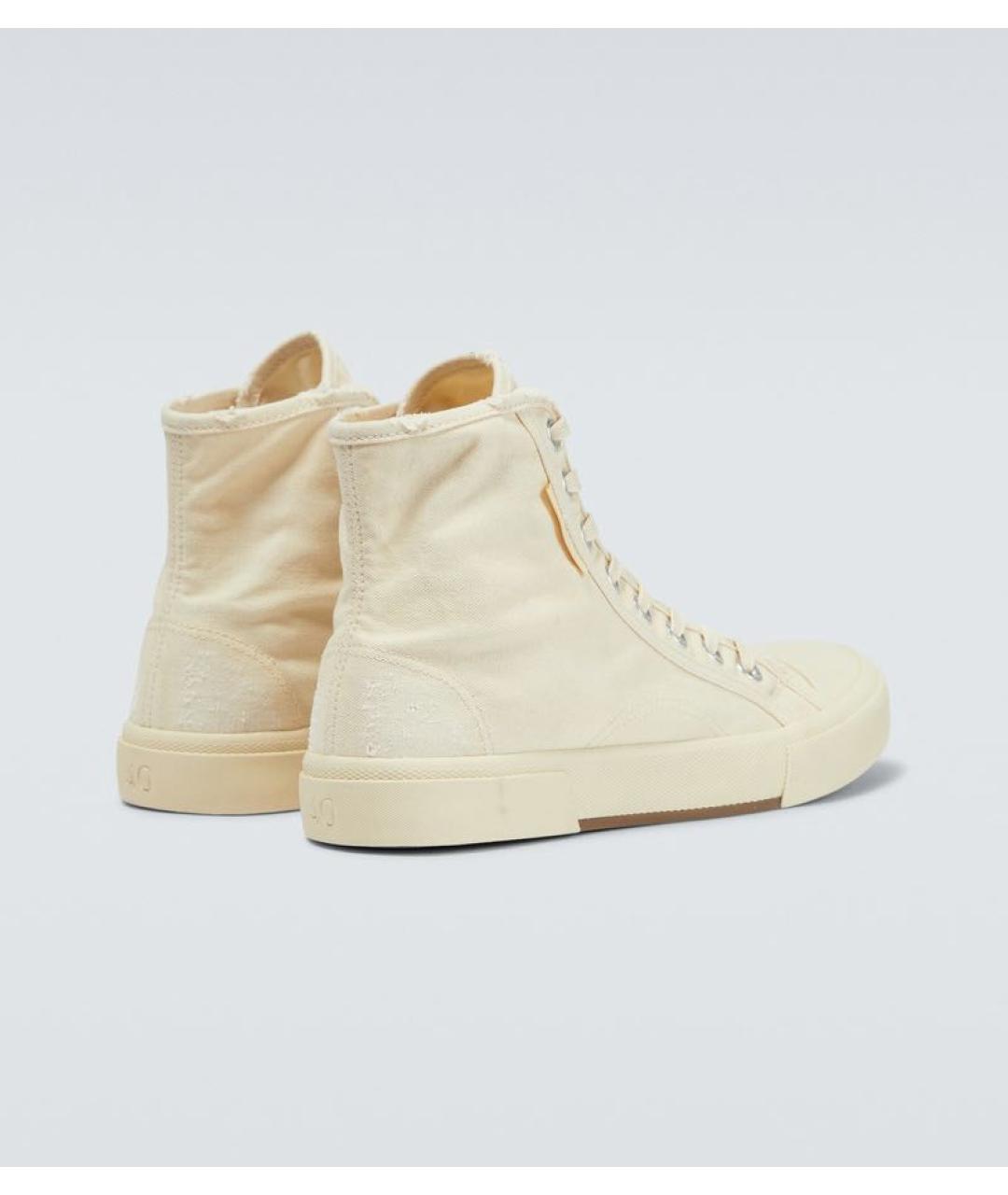 BALENCIAGA Белые текстильные кеды, фото 3