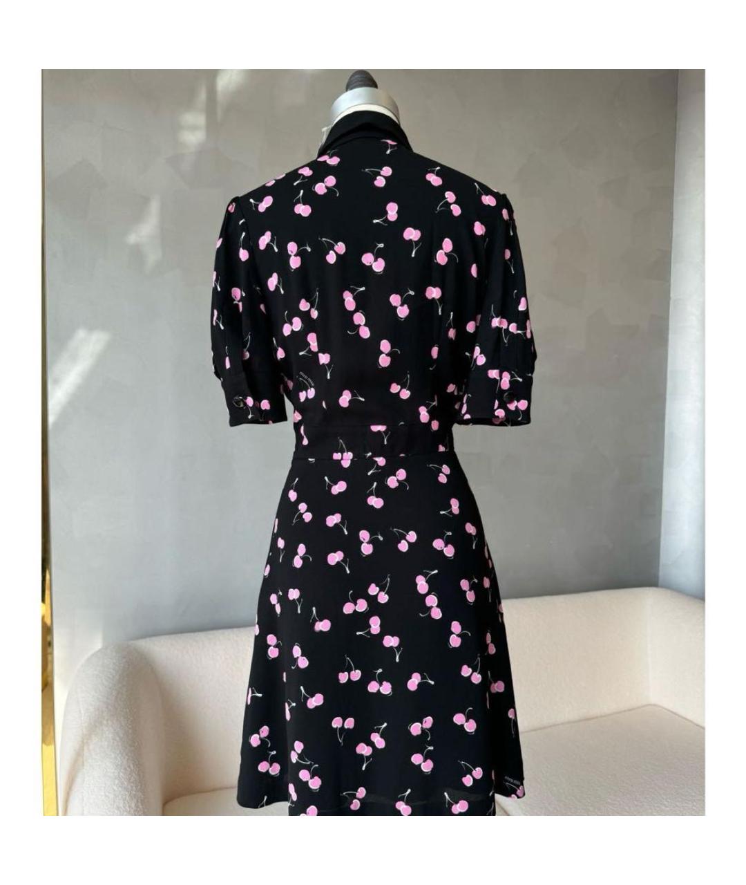 MIU MIU Черное повседневное платье, фото 2