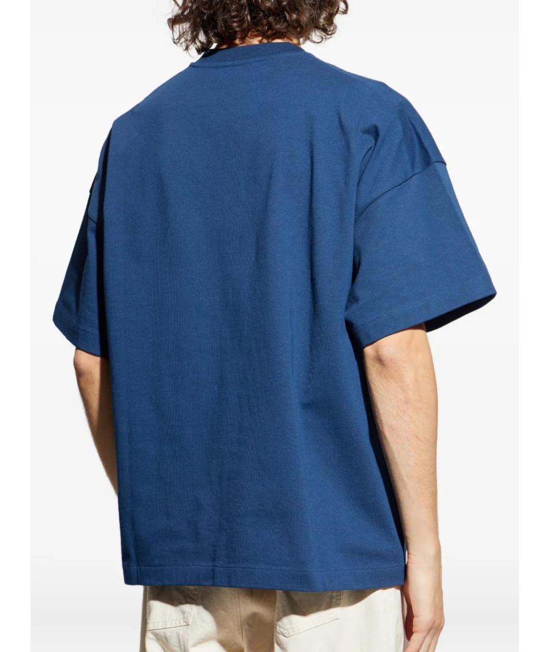 JIL SANDER Синяя хлопковая футболка, фото 4