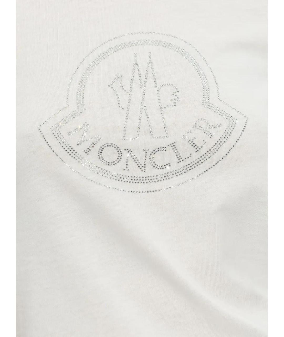 MONCLER Белая хлопковая футболка, фото 5
