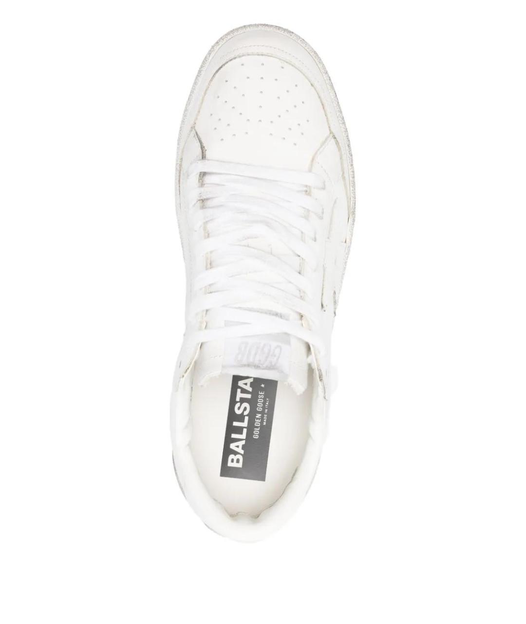 GOLDEN GOOSE DELUXE BRAND Белые кожаные низкие кроссовки / кеды, фото 4