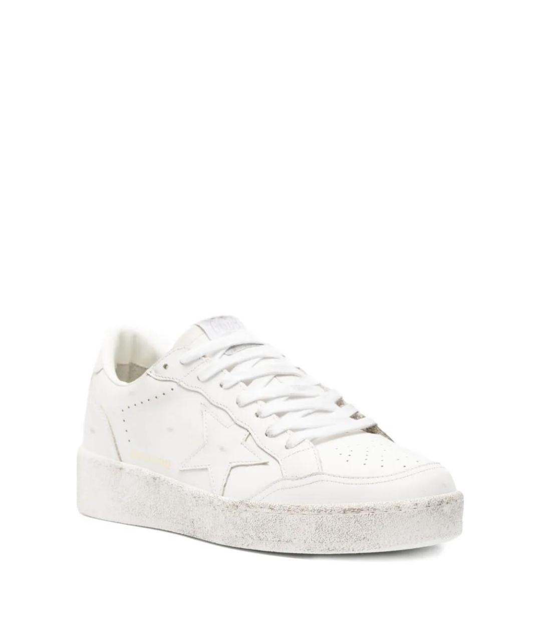 GOLDEN GOOSE DELUXE BRAND Белые кожаные низкие кроссовки / кеды, фото 2