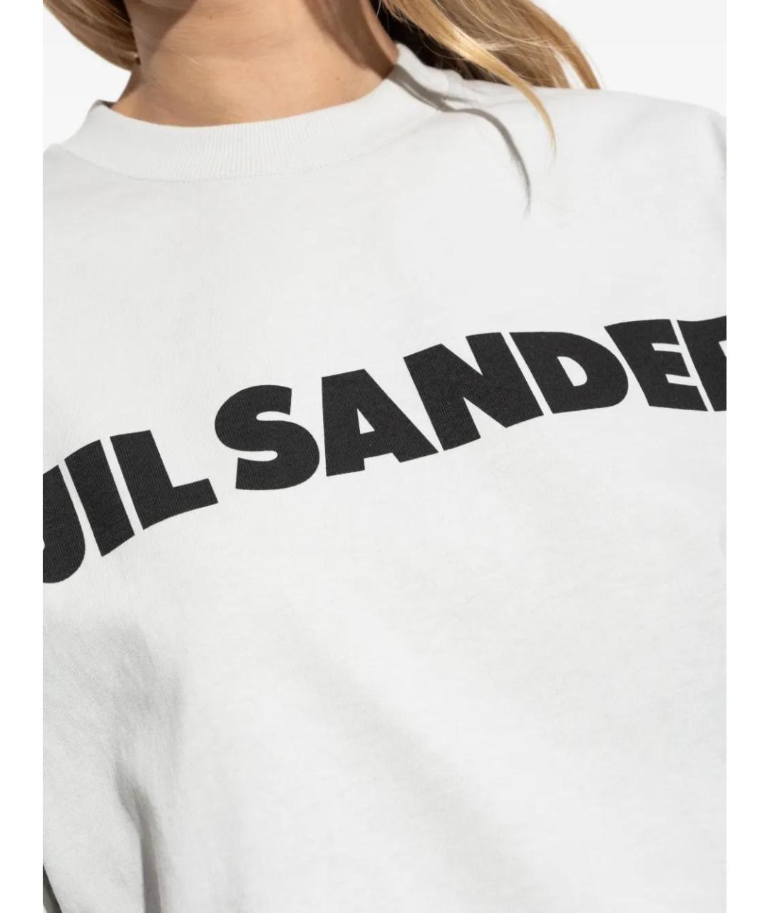 JIL SANDER Белая хлопковая футболка, фото 5