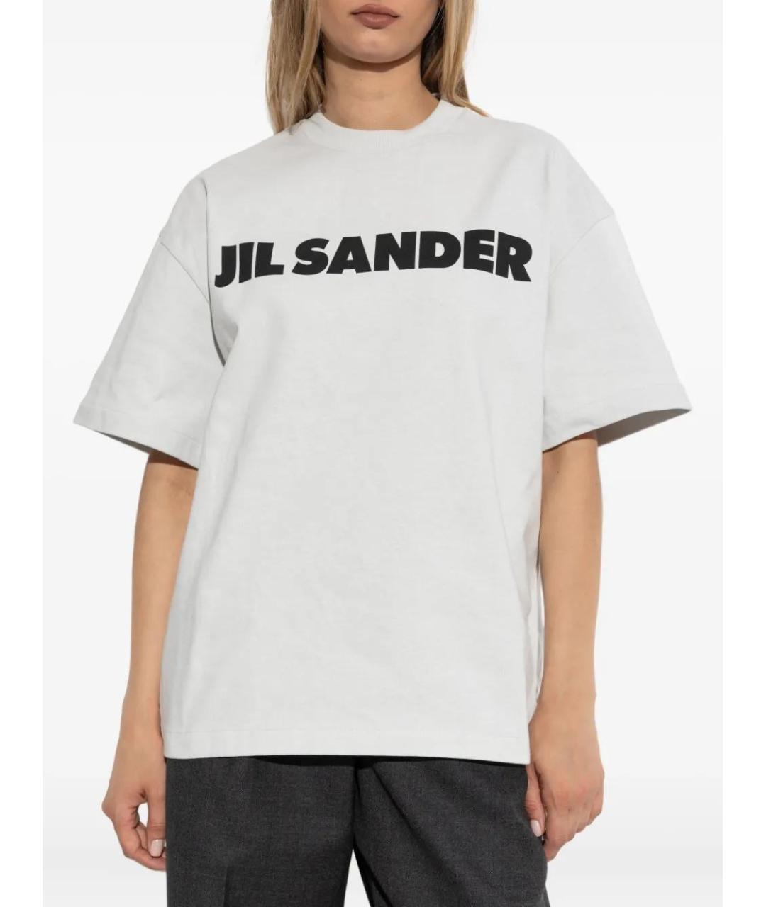 JIL SANDER Белая хлопковая футболка, фото 3