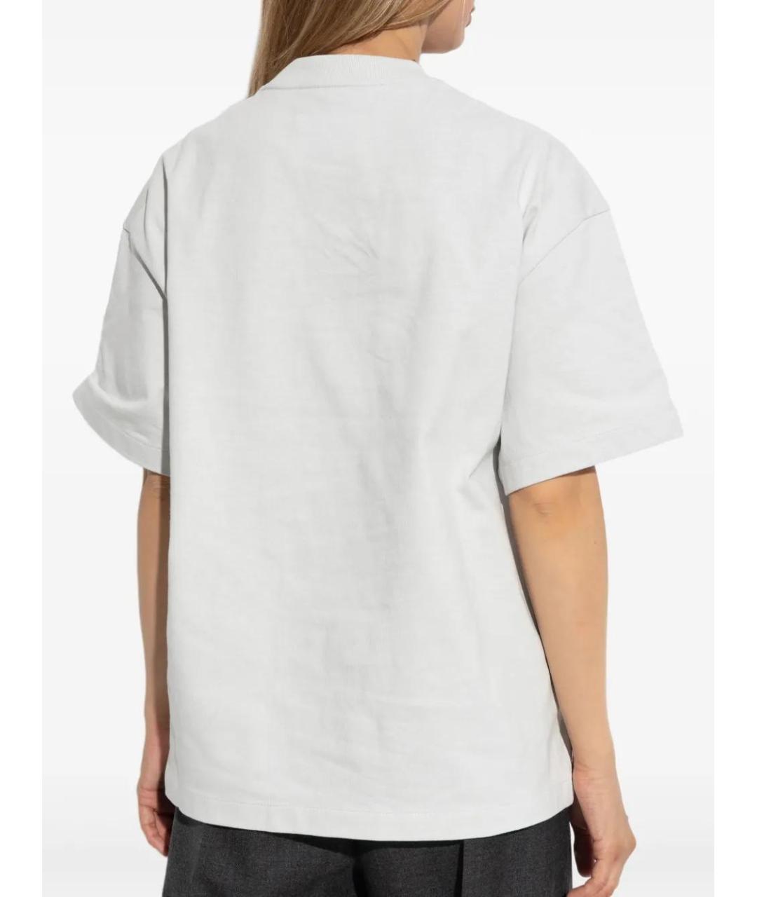 JIL SANDER Белая хлопковая футболка, фото 4