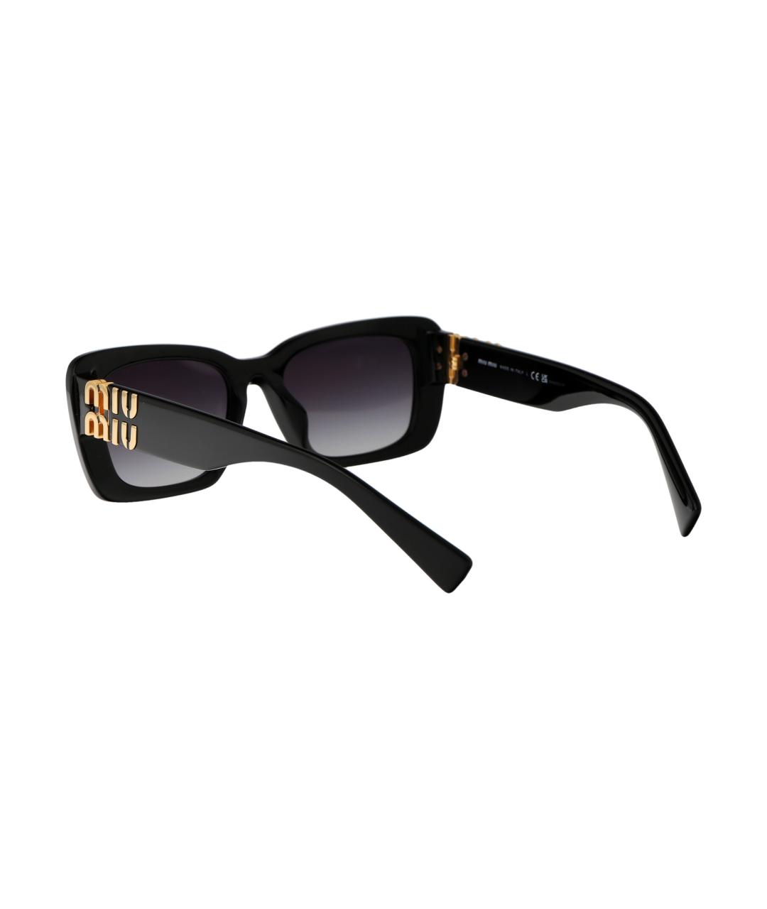 MIU MIU Черные пластиковые солнцезащитные очки, фото 4