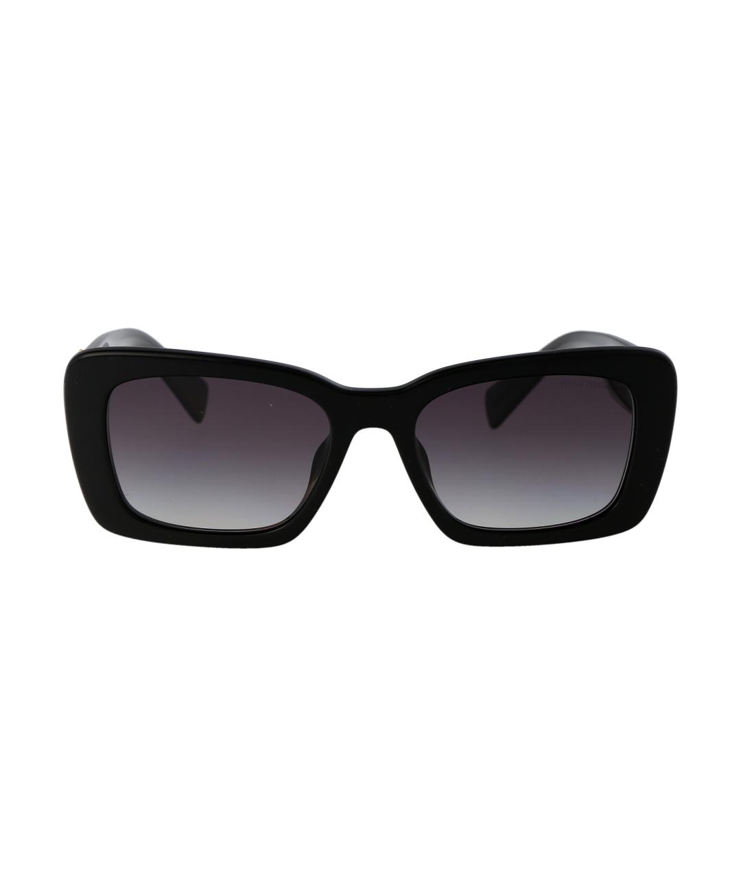 MIU MIU Черные пластиковые солнцезащитные очки, фото 2