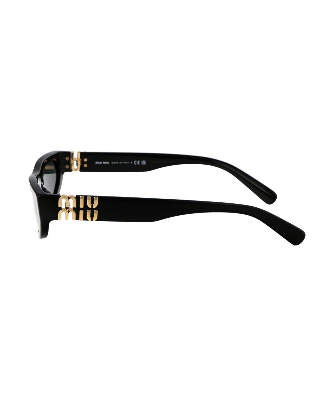 MIU MIU Черные пластиковые солнцезащитные очки, фото 3