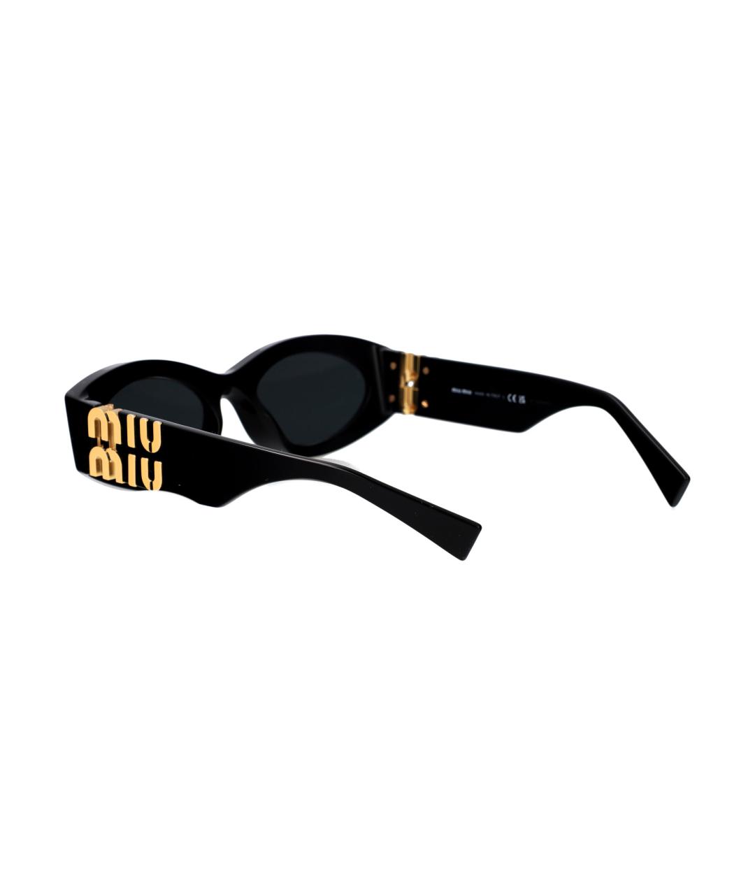 MIU MIU Черные пластиковые солнцезащитные очки, фото 4
