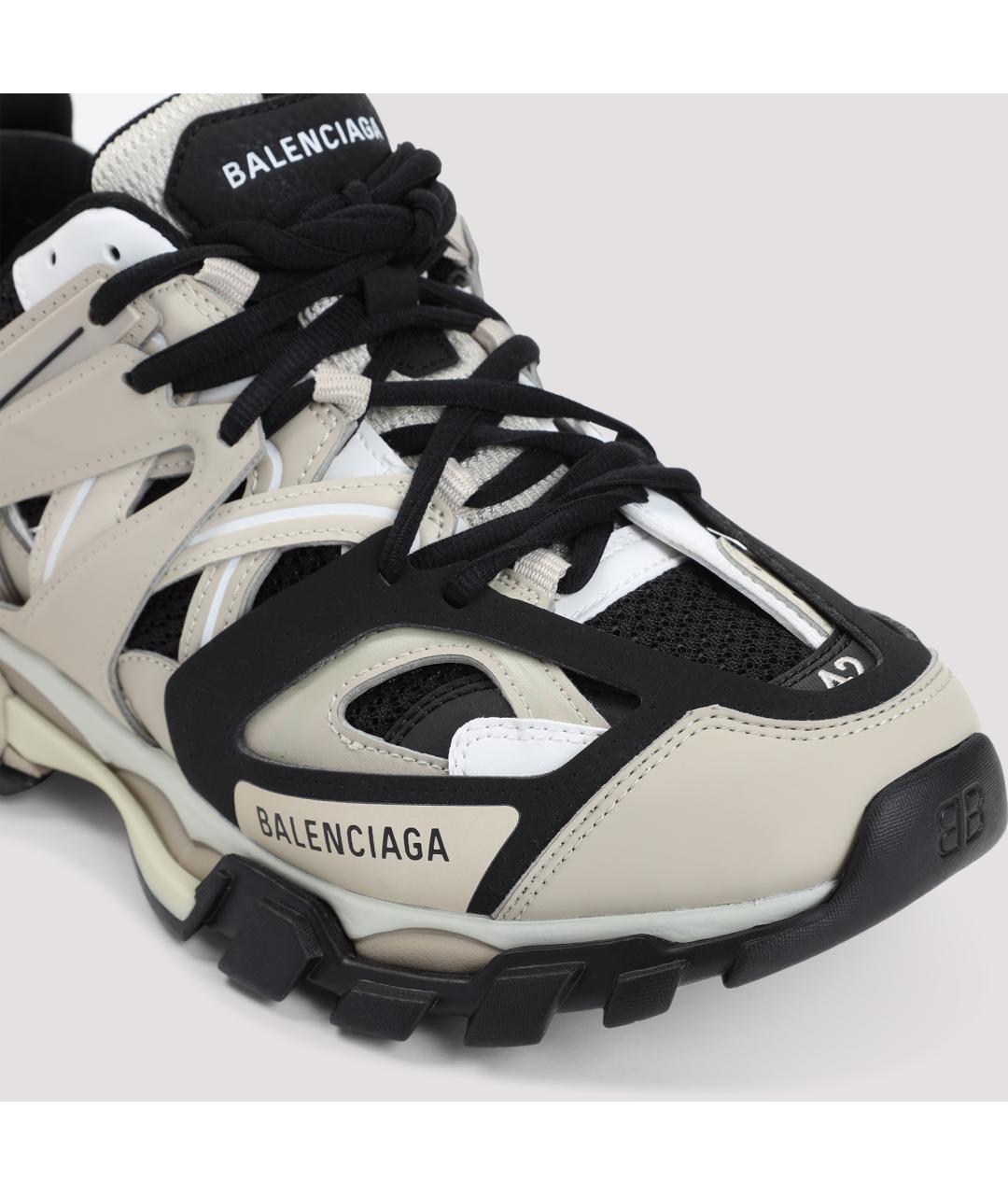 BALENCIAGA Бежевые синтетические низкие кроссовки / кеды, фото 5