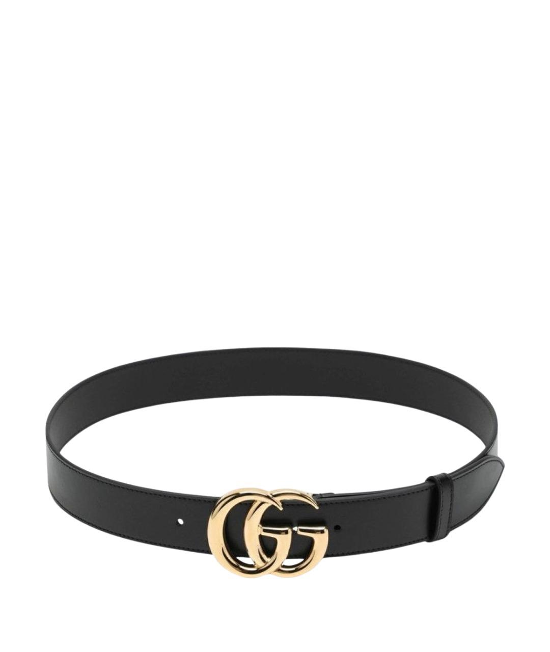 GUCCI Черный кожаный ремень, фото 1