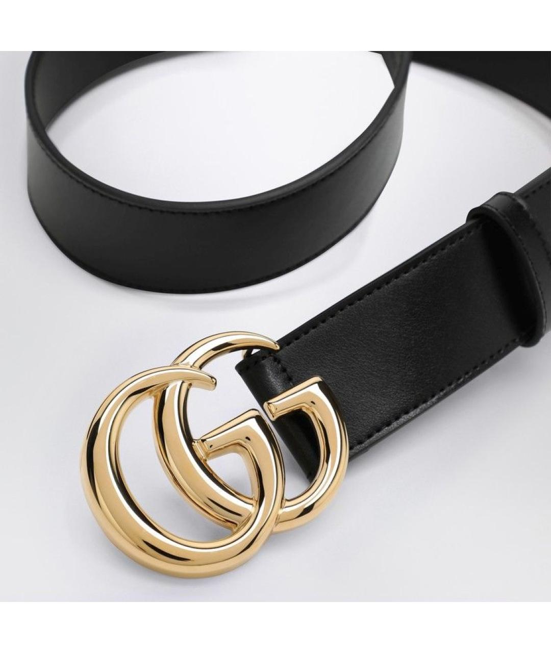 GUCCI Черный кожаный ремень, фото 2