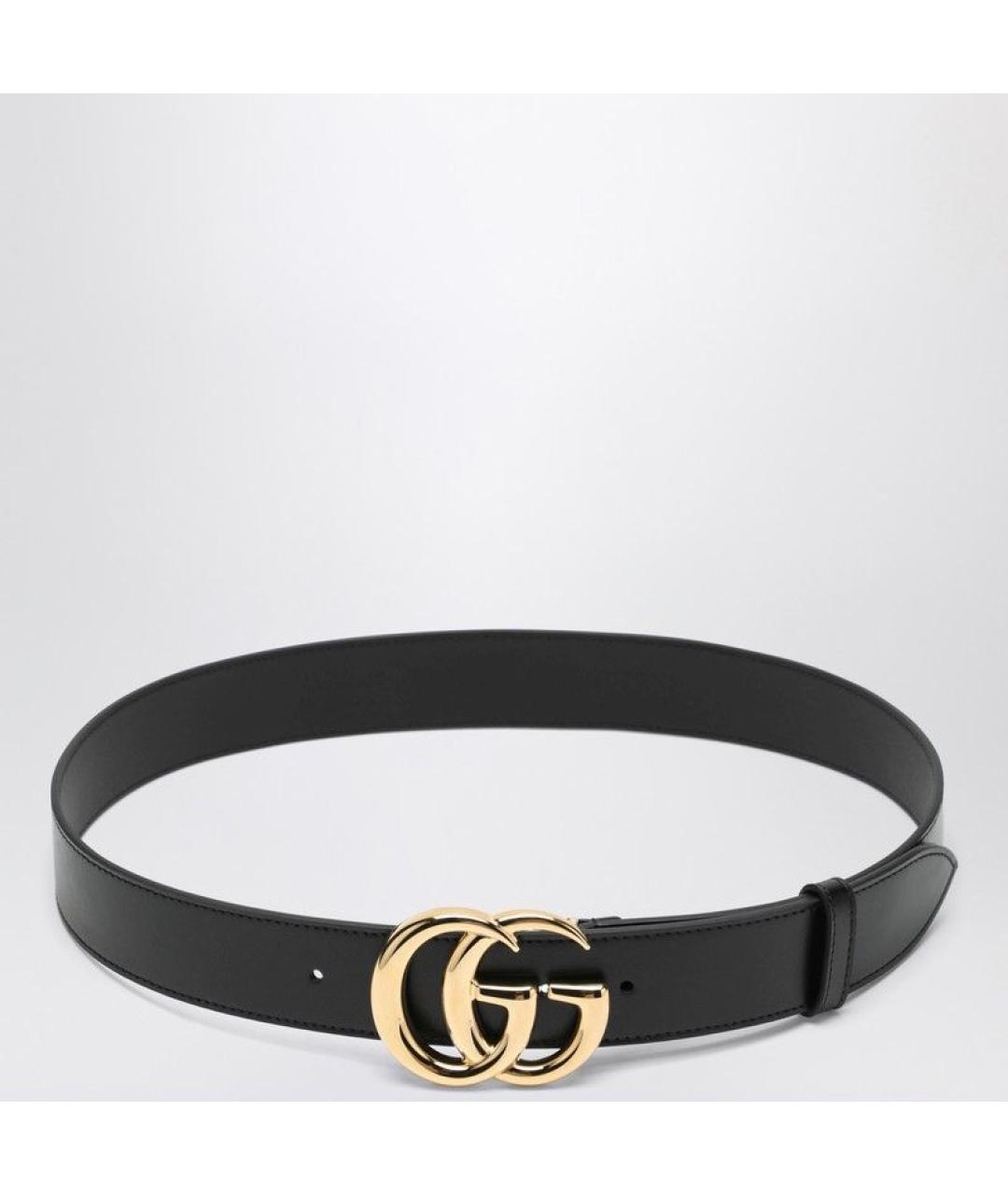 GUCCI Черный кожаный ремень, фото 3