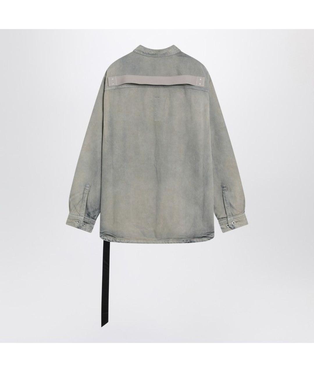 RICK OWENS DRKSHDW Голубая хлопковая кэжуал рубашка, фото 2