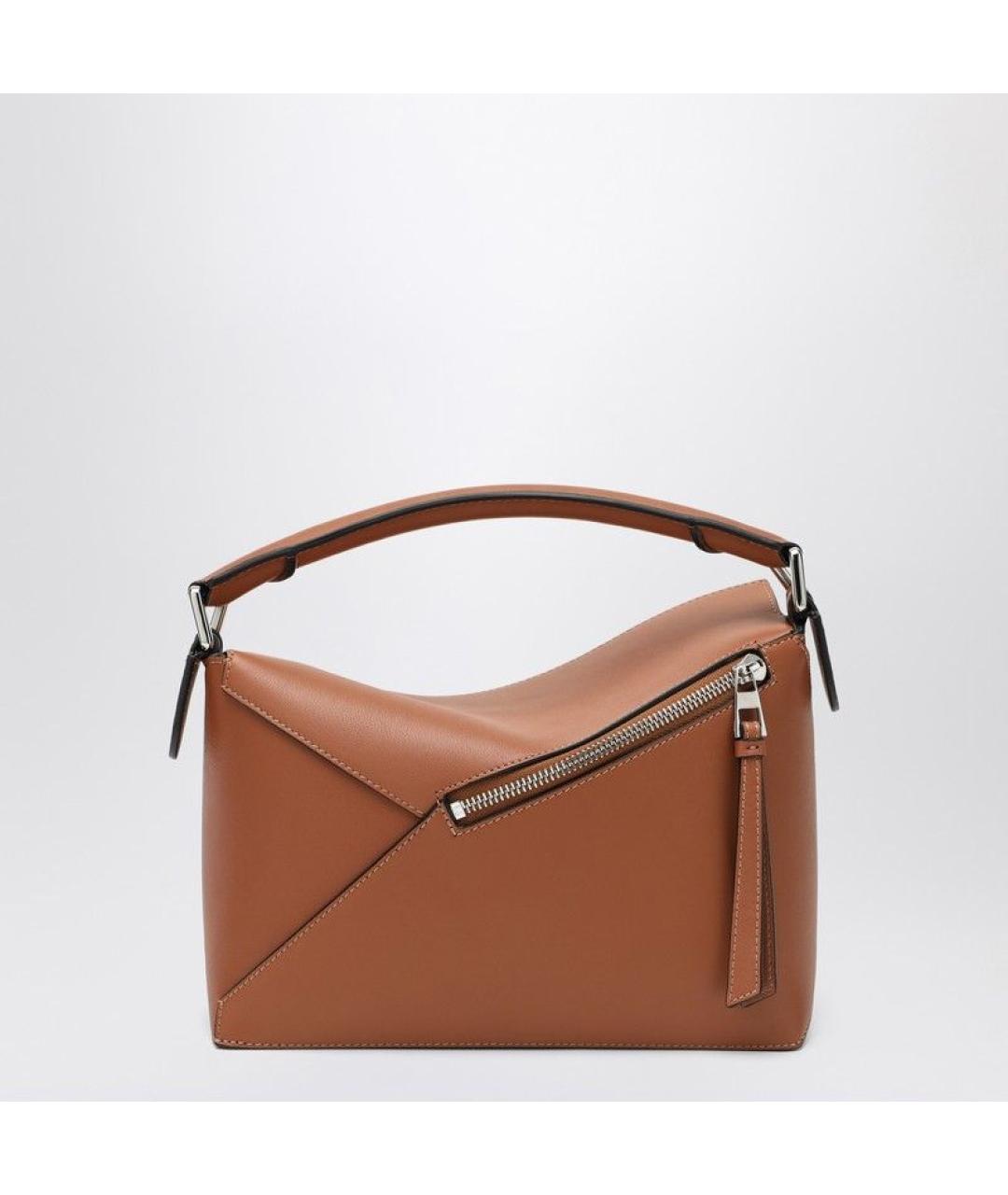 LOEWE Коричневая кожаная сумка через плечо, фото 2