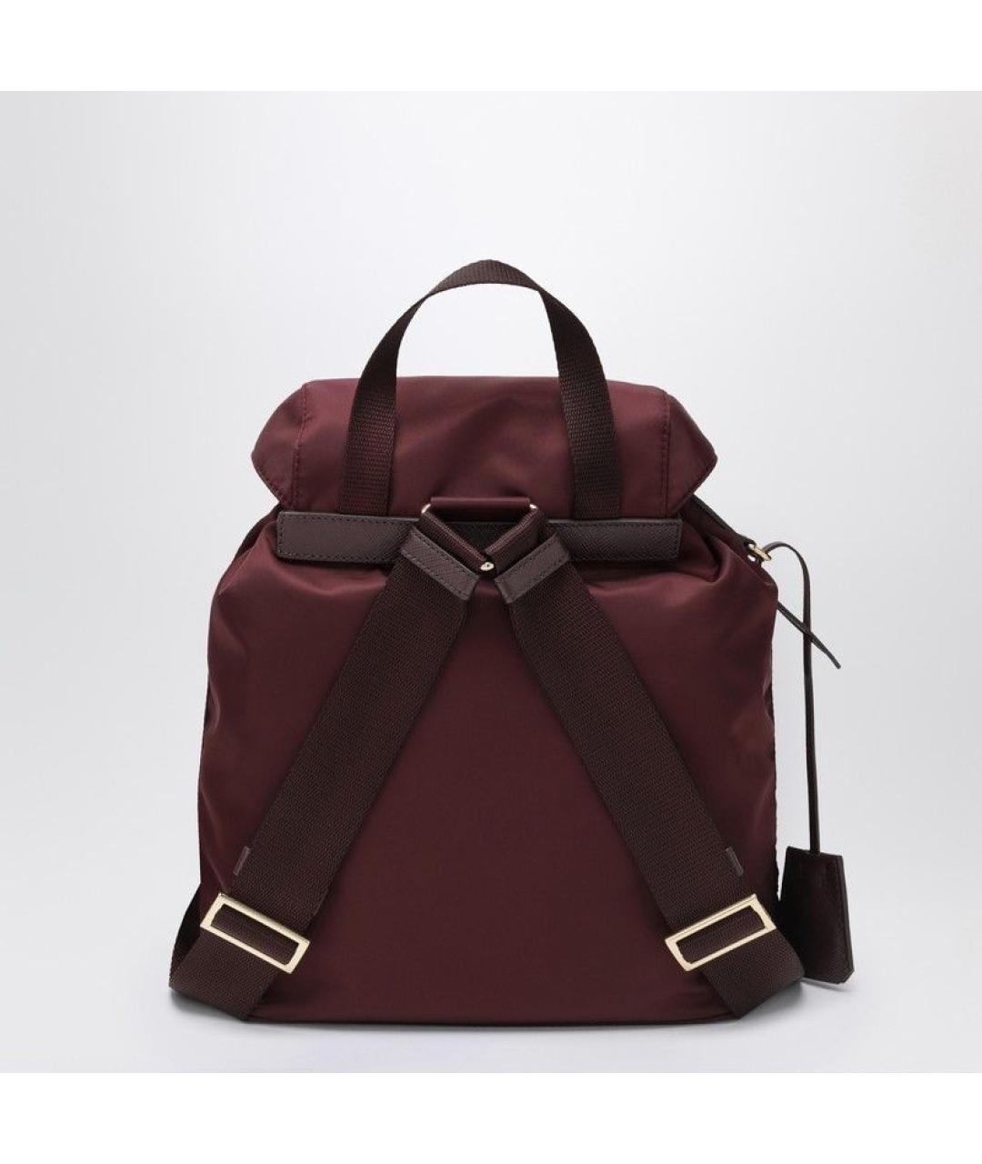PRADA Бордовый синтетический рюкзак, фото 2