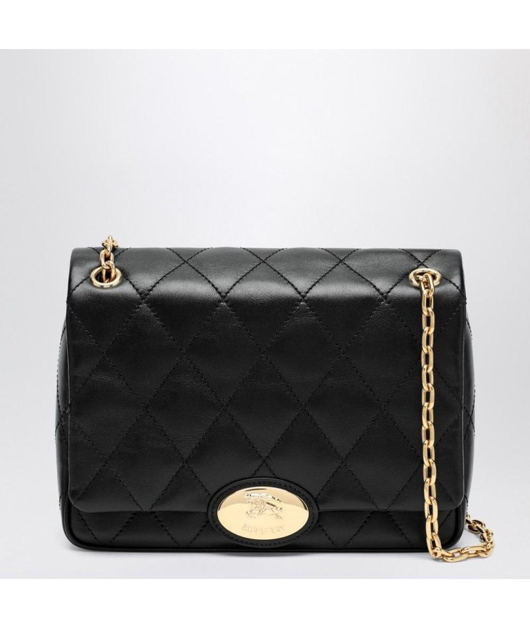 BURBERRY Черная кожаная сумка через плечо, фото 3