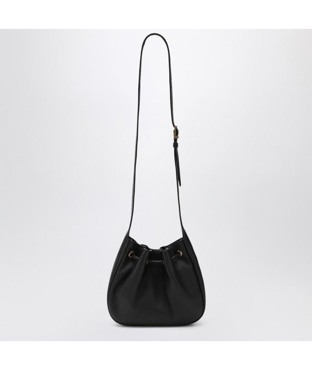 SAINT LAURENT Черная кожаная сумка через плечо, фото 2