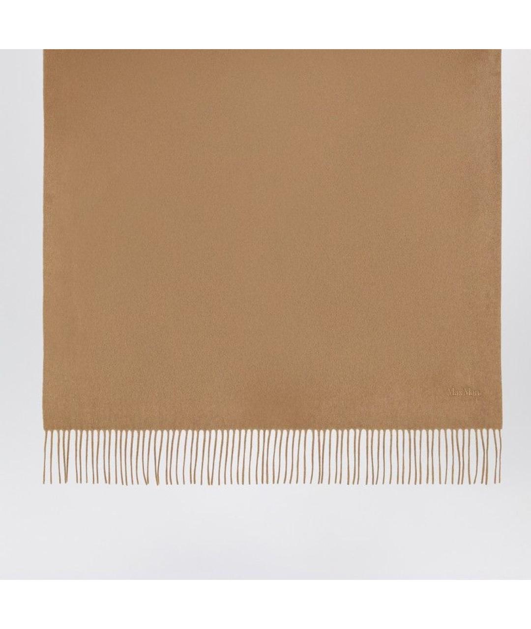 MAX MARA Бежевый кашемировый шарф, фото 2