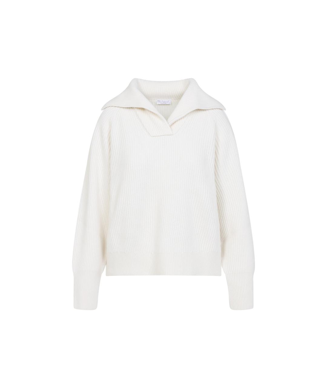 BRUNELLO CUCINELLI Белый джемпер / свитер, фото 1