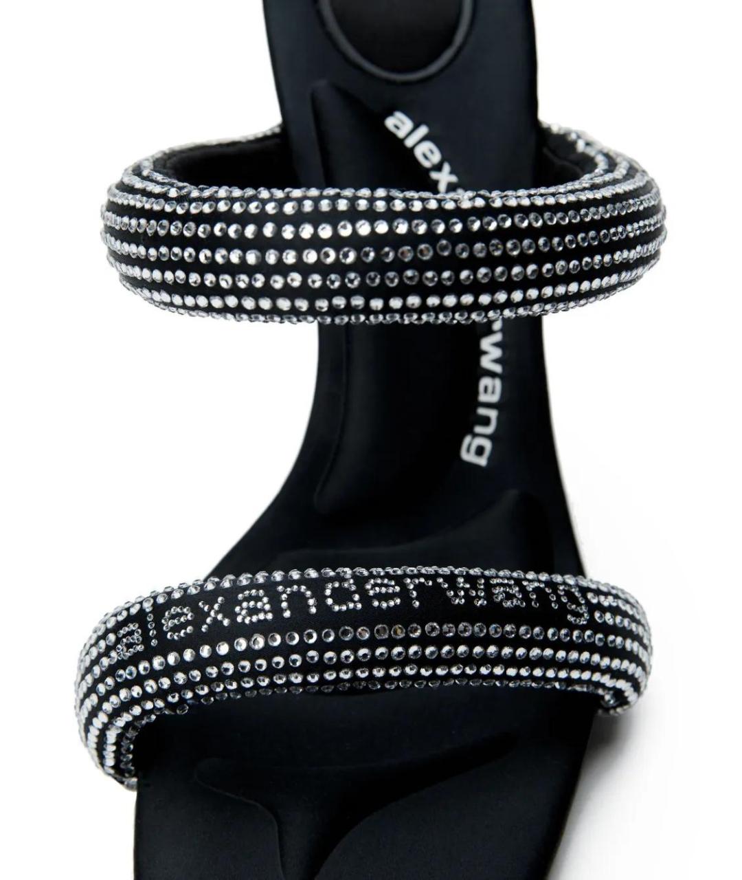 ALEXANDER WANG Черные кожаные мюли, фото 5