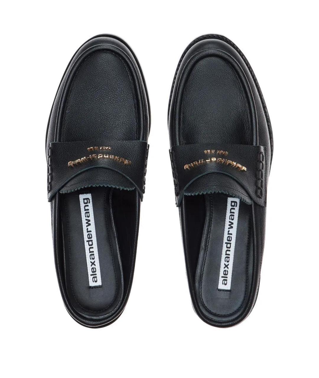 ALEXANDER WANG Черные кожаные лоферы, фото 3