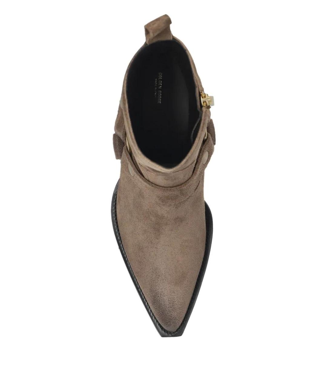 GOLDEN GOOSE DELUXE BRAND Бежевые замшевые ботинки, фото 4