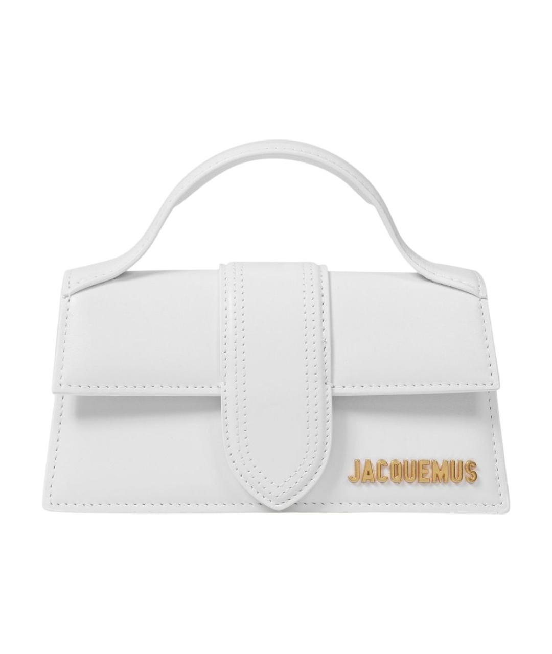 JACQUEMUS Белая кожаная сумка через плечо, фото 1
