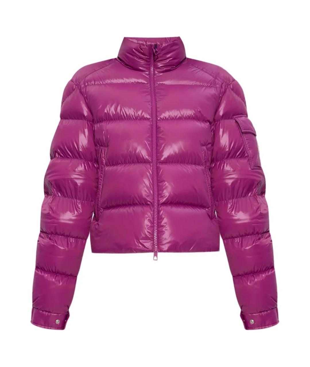 MONCLER Фуксия полиэстеровый пуховик, фото 1