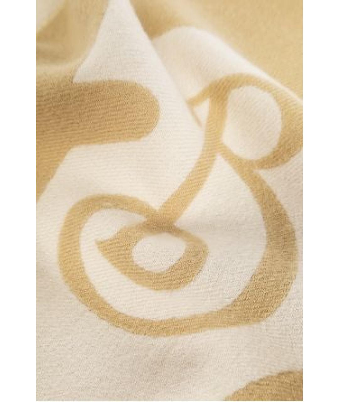 BURBERRY Бежевый шерстяной шарф, фото 3