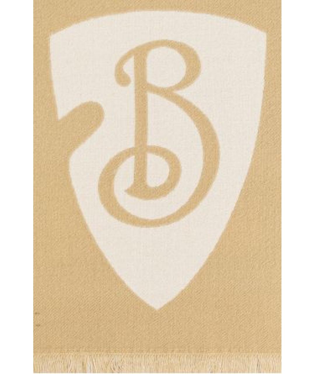 BURBERRY Бежевый шерстяной шарф, фото 4