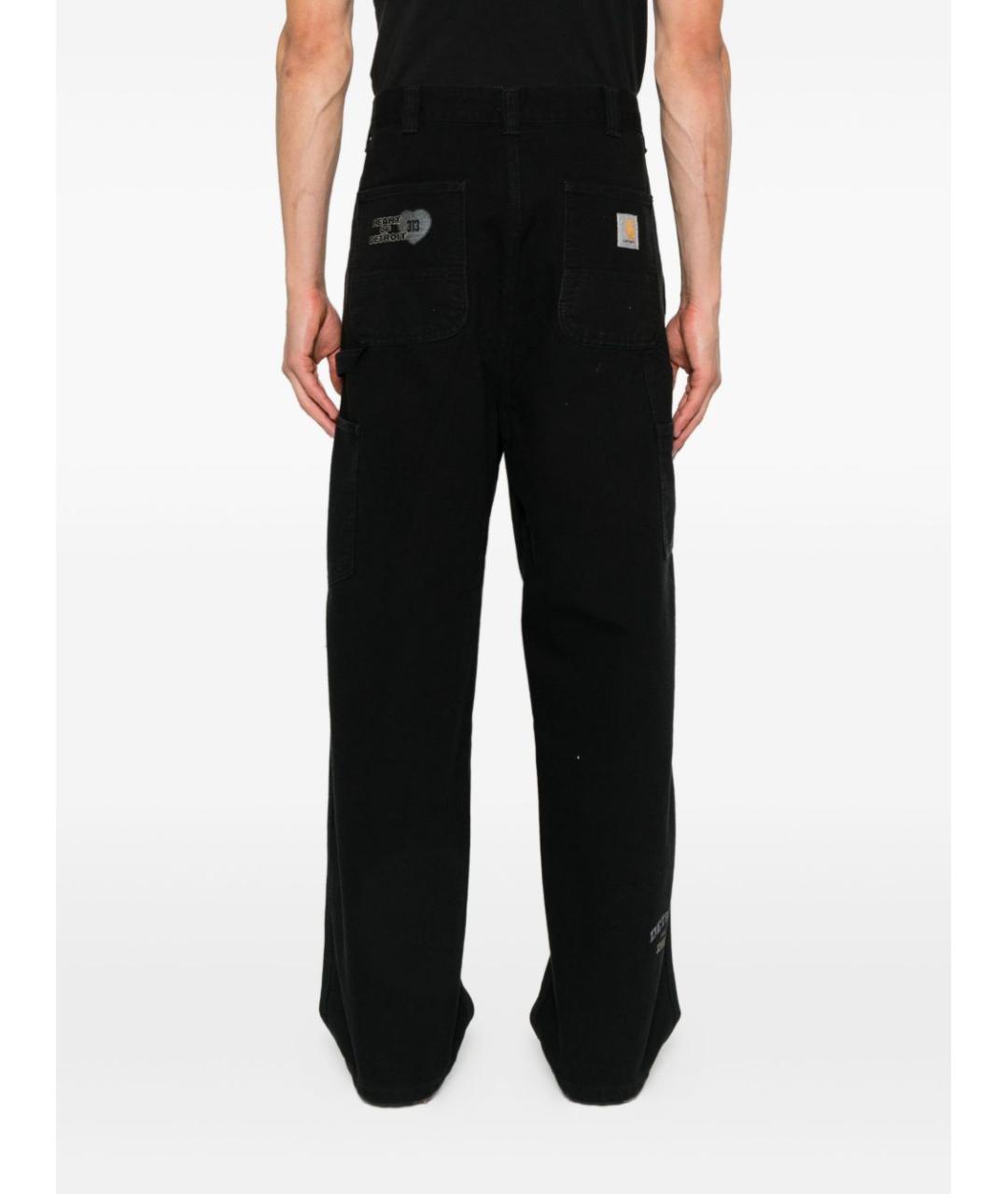 CARHARTT WIP Черные хлопковые повседневные брюки, фото 3
