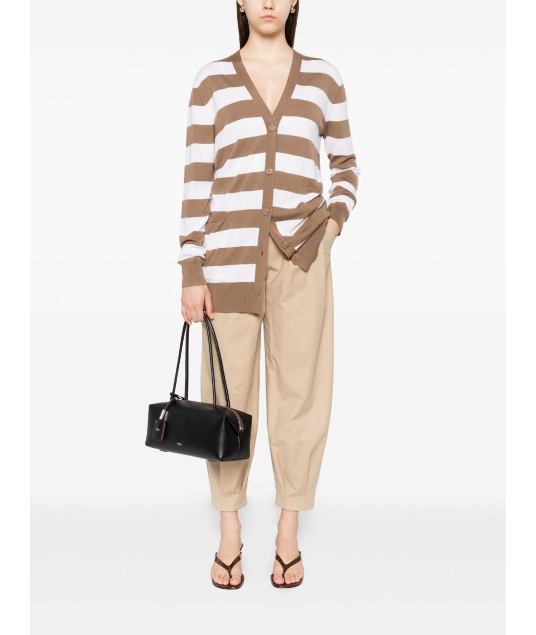 MAX MARA Коричневый шерстяной кардиган, фото 2
