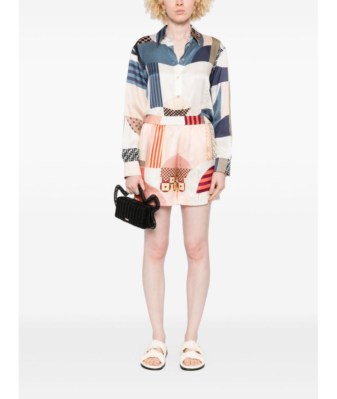 FENDI Мульти шелковая рубашка, фото 4