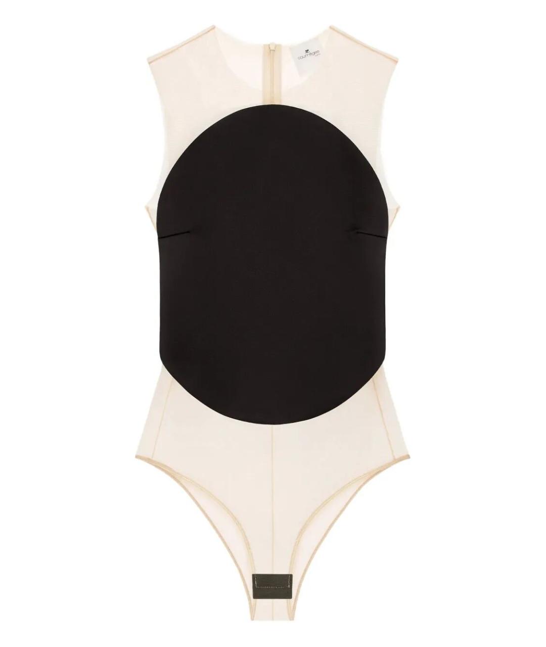 COURREGES Черное полиэстеровое боди, фото 1