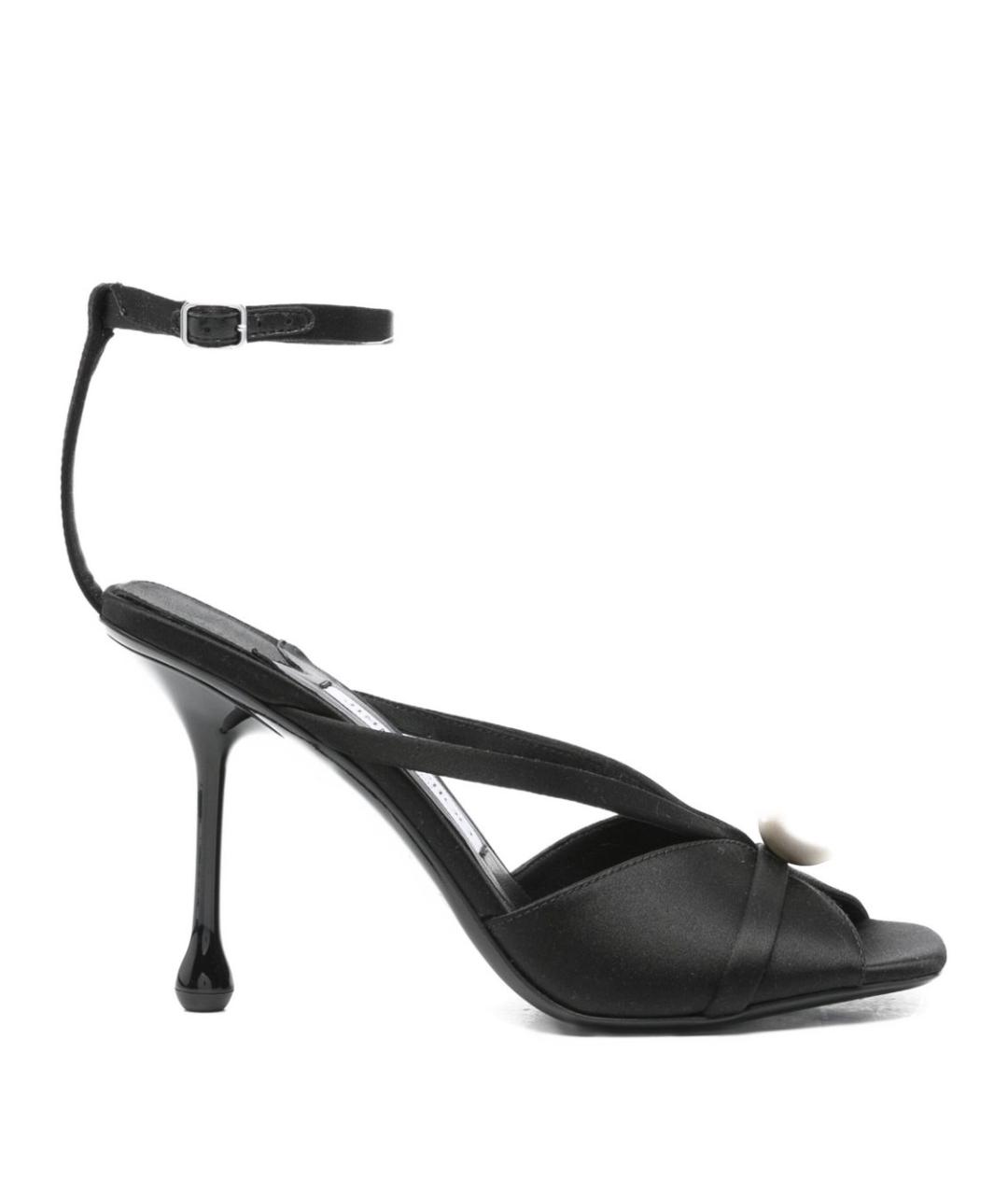 JIMMY CHOO Черные кожаные босоножки, фото 1