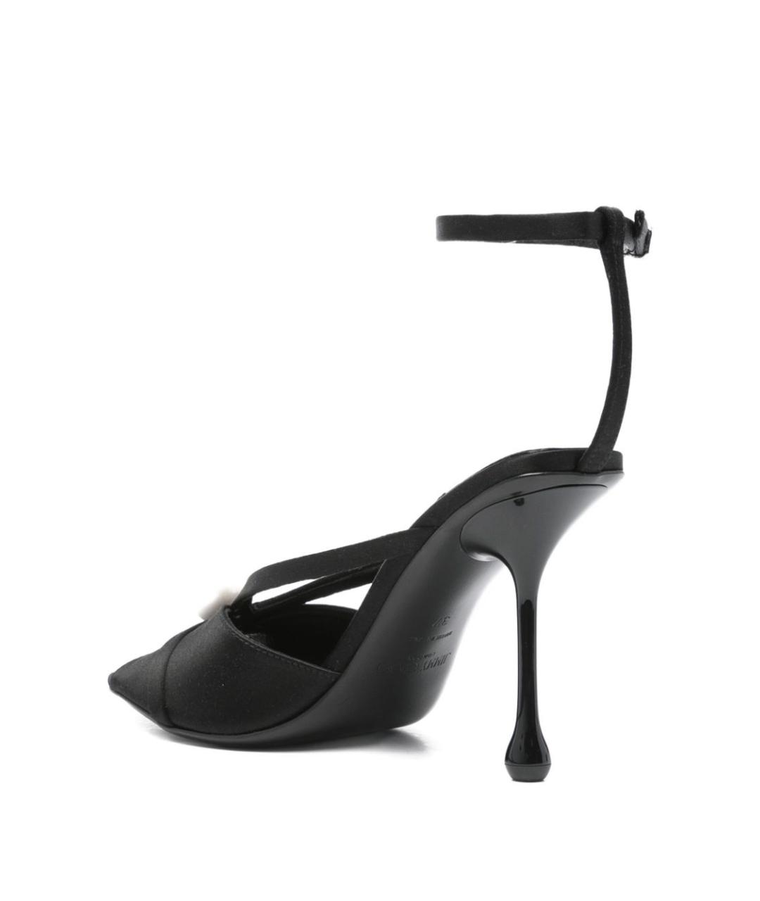 JIMMY CHOO Черные кожаные босоножки, фото 3