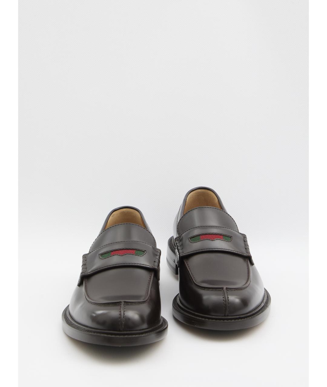 GUCCI Черные кожаные лоферы, фото 5